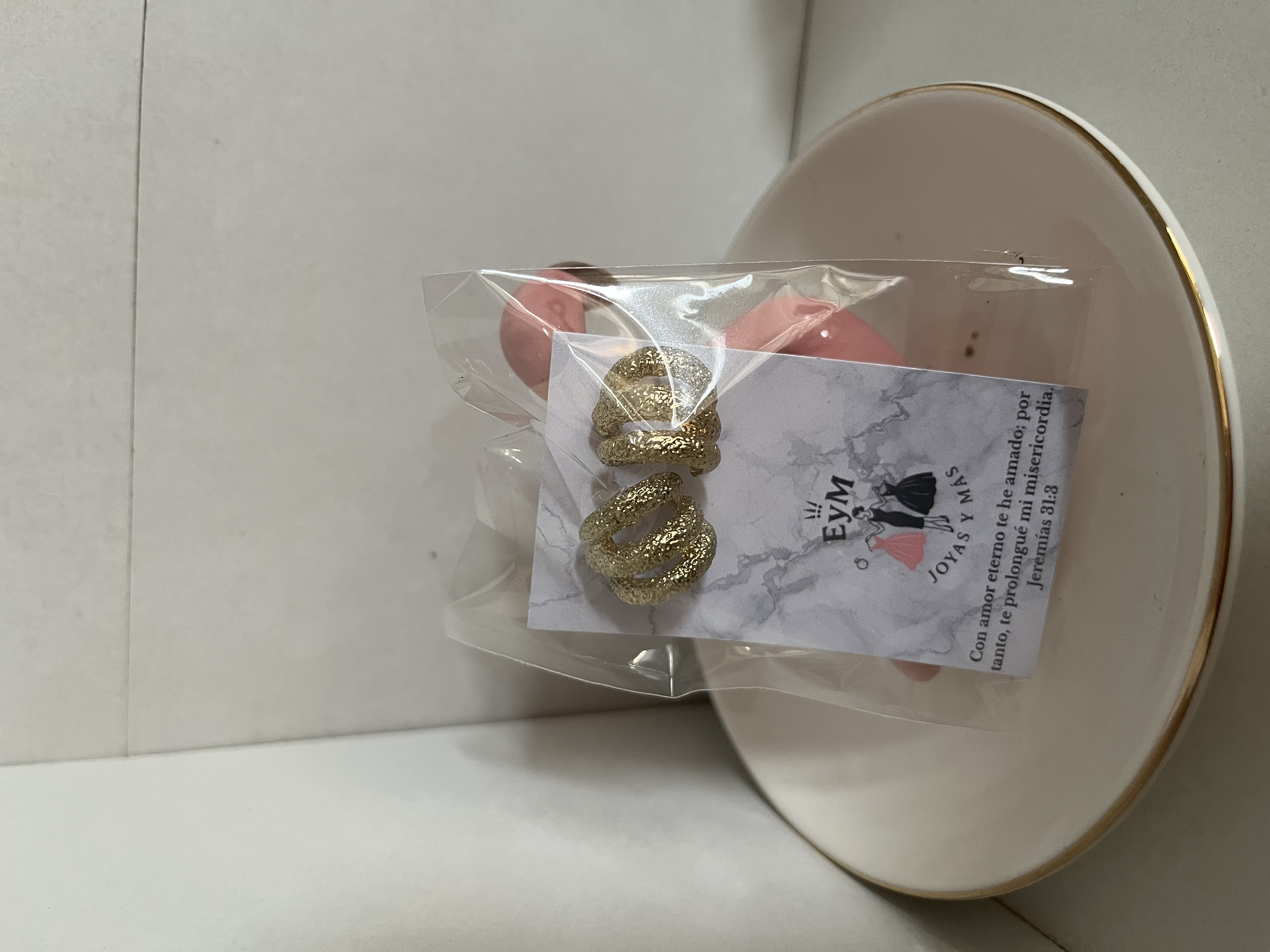 Aretes chapado en oro 14 k Colombiano 