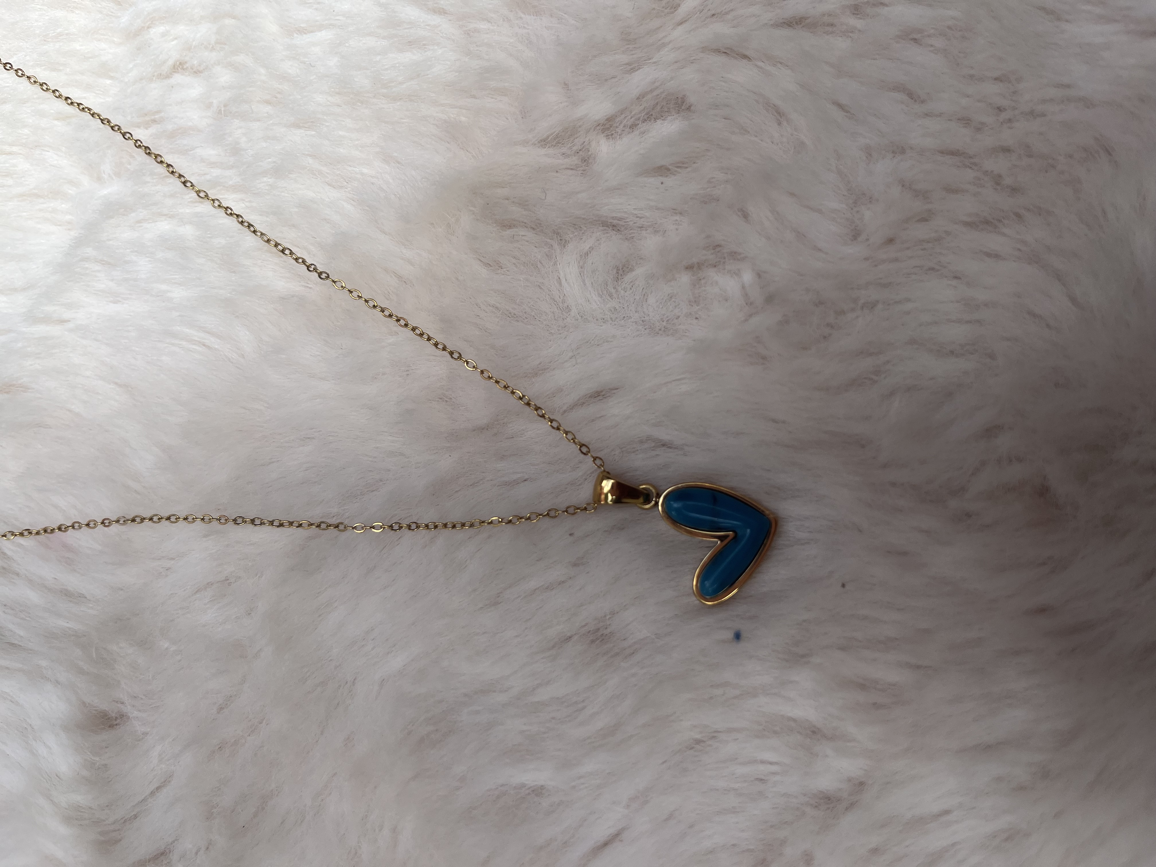 Cadena corazón piedra jade 