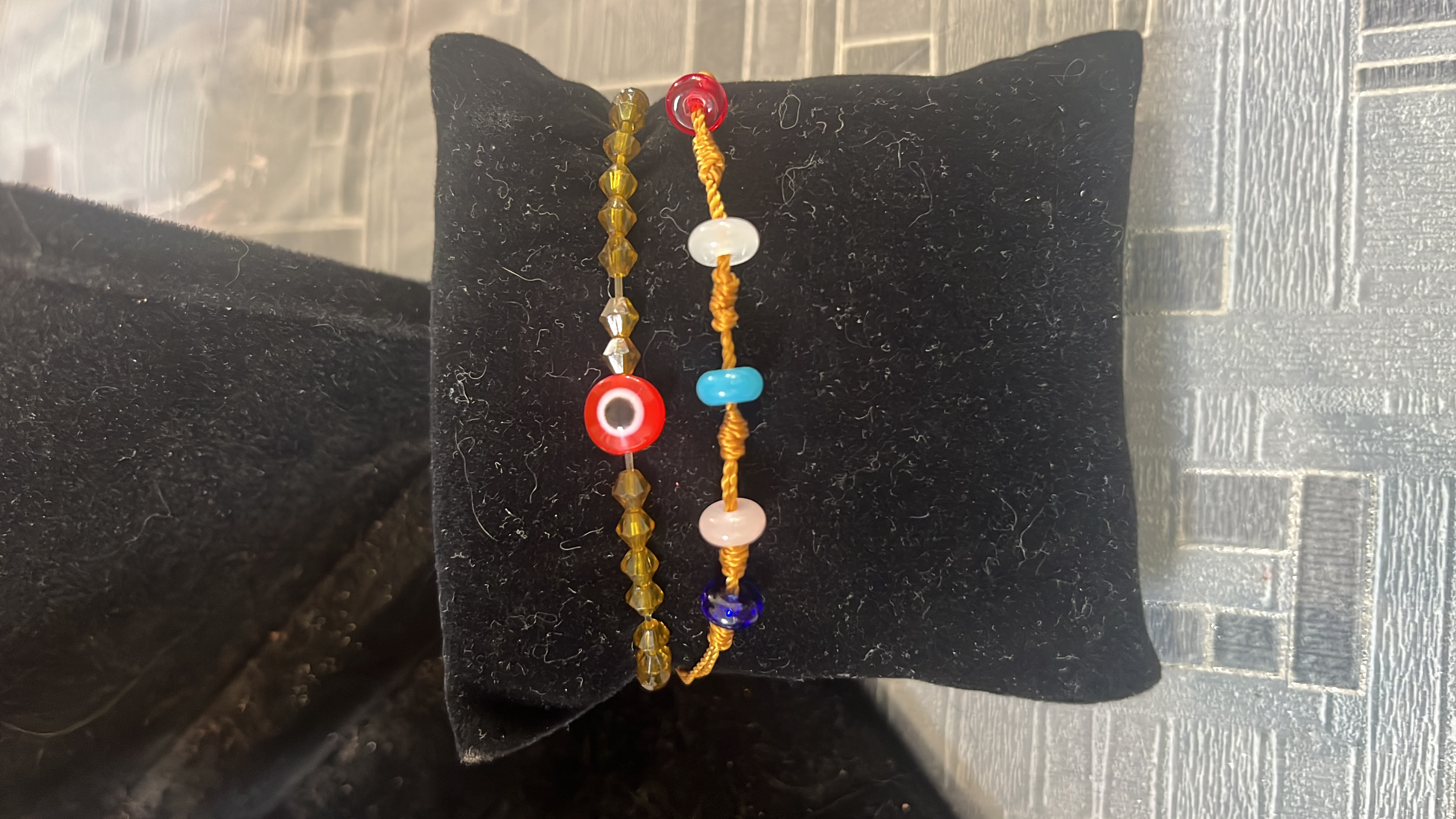 Pulsera ojo turco y piedra jade 